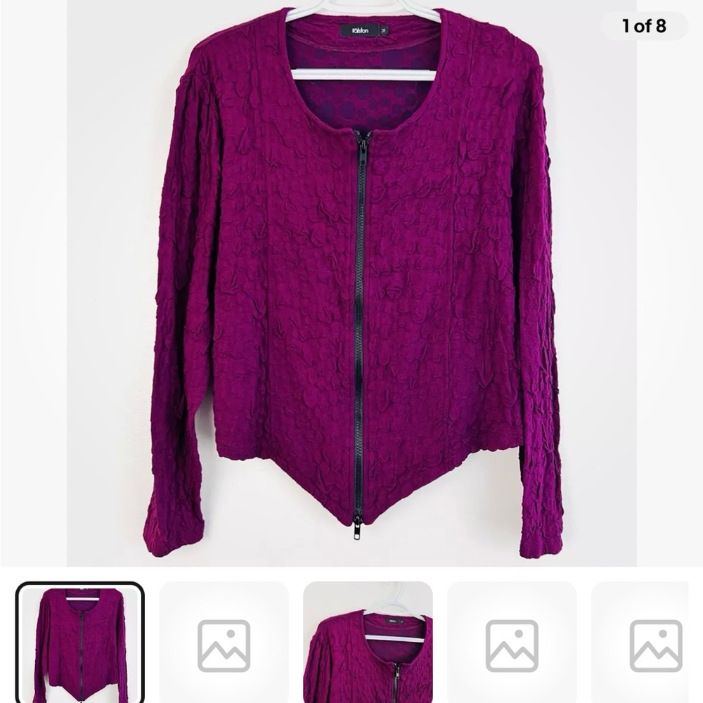 Ralston front zip purple top
